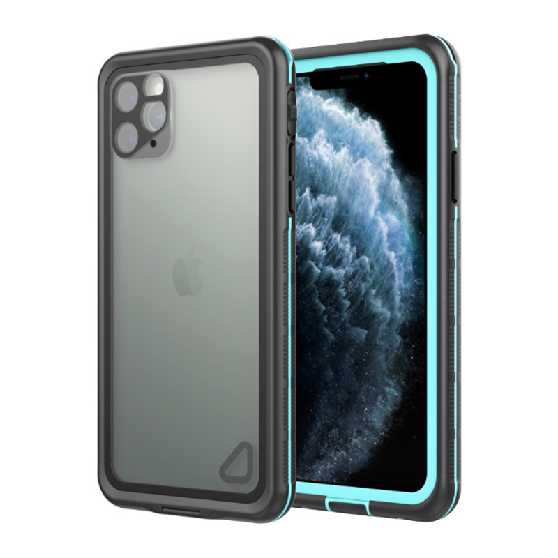 De beste waterdichte iphone 11 geval goedkope reddings-gevallenvoor iphone11 wterproof puch voor iphone (blue) met transparante rugdekking