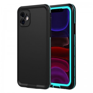 Levensproof telefoon geval iphone 11 beste waterdichte zak voor iphone 11 zwemtelefoon case (blauw) met vaste kleur back cover