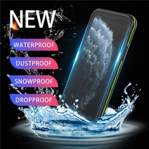 Universele waterdichte zaak handtelefoon waterdicht geval iphone water-proof telefoon voor iphone 11 pro (black) met vaste kleur back cover