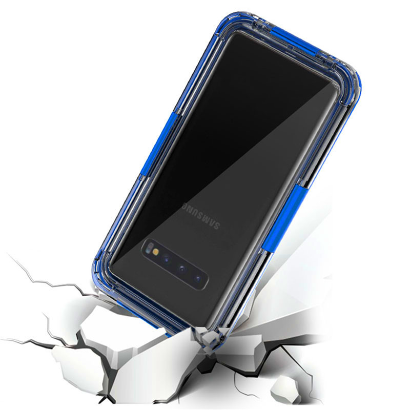 Onderwater telefoonbescherming beste levenbestendige telefoonhoes voor Samsung S10 (blauw)