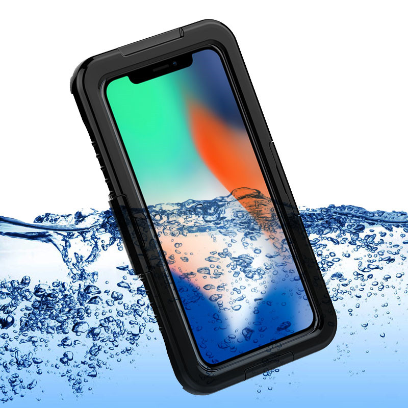 Apple iPhone XS Max waterdichte behuizing voor zwemmen (zwart)