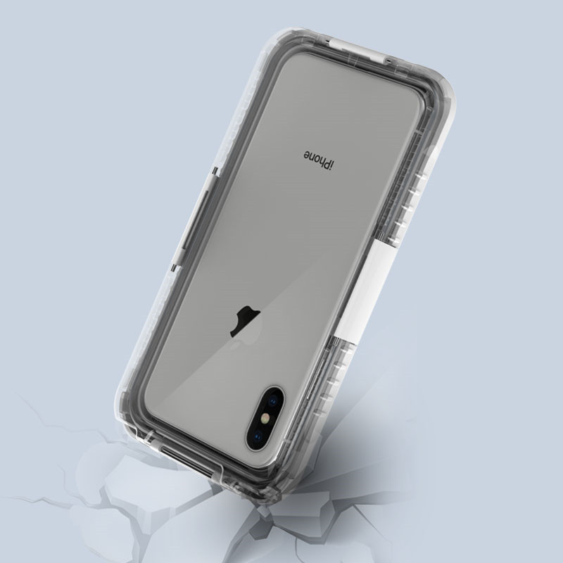 Universele mobiele telefoon waterdichte behuizing kleine heldere waterdichte behuizing onderwater cameratas voor iPhone XS Max (wit)