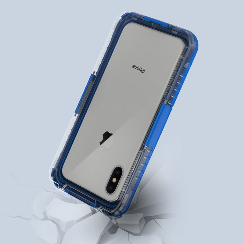 Waterdicht telefoonhoesje iPhone XS Max waterbestendig mobiel hoesje (Blauw)