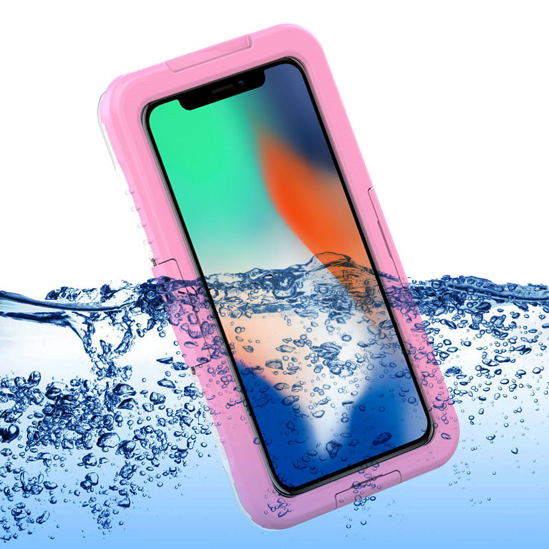 Goede waterdichte zaken droge zak voor iphone XS Max mobiele telefoon wterproof zak (Pink)