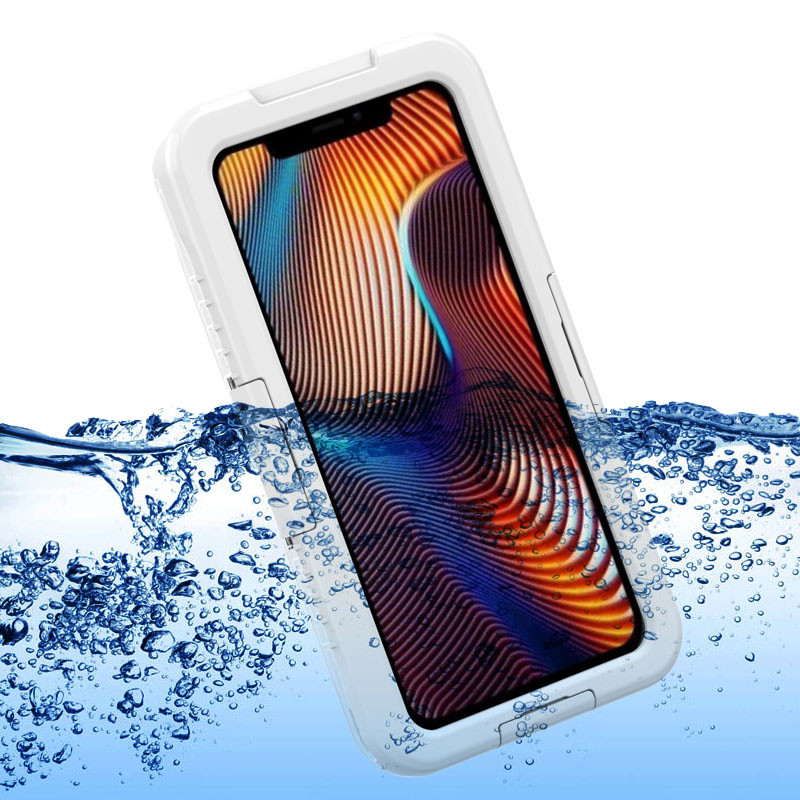 De beste waterdichte poederbestendige sneeuwbestendige iphone XR case () White)